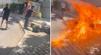 839 bin liralık cezaya kızdı, ses sistemini belediye önünde benzin döküp yaktı