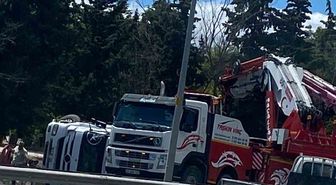 Kırklareli girişinde tır devrildi