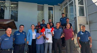 Otizmli çocuklardan duyarlı başkomisere teşekkür