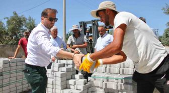 Tire’ye 20 bin metrekare kilit parke taşı desteği