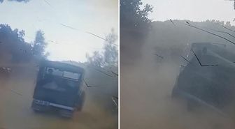 Yangın bölgesinden dehşete düşüren görüntü: Allah gitti adam!