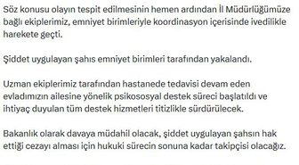 Bakan Göktaş'tan Mersin'de darbedilen çocuğun ailesine telefon