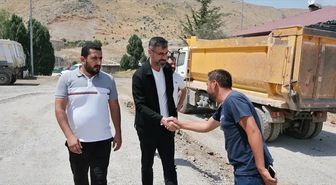 Bitlis Belediye Başkanı Tanğlay, sanayi sitesindeki asfalt çalışmalarını inceledi