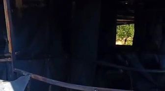 Yazıhan’da yanan konteyner kullanılamaz hale geldi