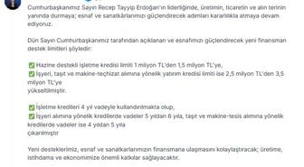 Bakan Bolat: Esnaf desteklerimiz ekonomimize önemli katkı sağlayacak