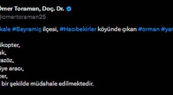 Çanakkale'de orman yangını