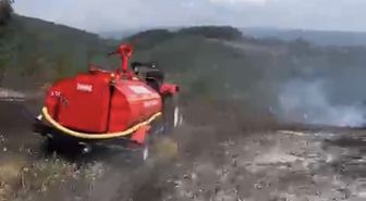 Düzce’de anız yangını ormana sıçramadan söndürüldü