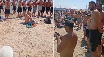 İstanbul'da Caddebostan plajında tartışma yaratan görüntü