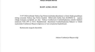 Sera Kadıgil hakkında Cumhurbaşkanına hakaretten soruşturma başlatıldı