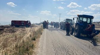 Tekirdağ’da anız yangınında 150 dönüm alan zarar gördü