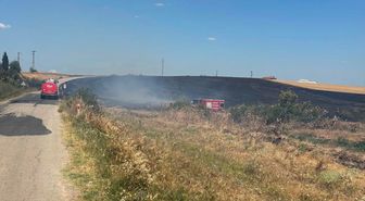 Tekirdağ'da çıkan anız yangınında 150 dekar tarım arazisi zarar gördü
