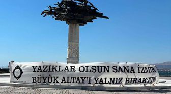 Altay taraftarından şehre tepki