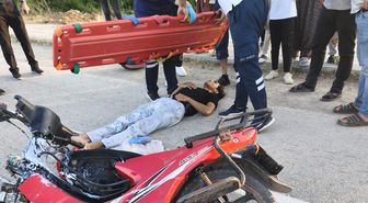 Doğanşehir'de Motosiklet Forklife Çarptı: 1 Yaralı