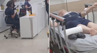 Hastanede çekilen görüntü büyük tartışma yarattı