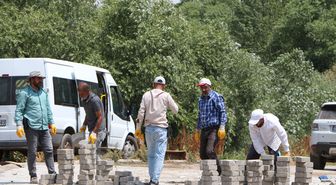 Karlıova'da Kilitli Parke Taşı Çalışmaları Başladı