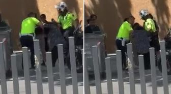 Saç saça, baş başa girdiler: Kadınların kaldırım kavgası kamerada