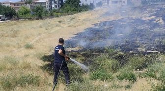Van'da anız yangını kontrol altına alındı