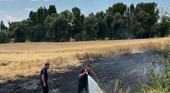 Sorgun'da Hububat Yangını: 10 Dönüm Zarar