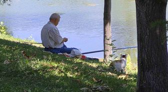 Eskişehir'de Balıkçıdan Kediye Balık İkramı