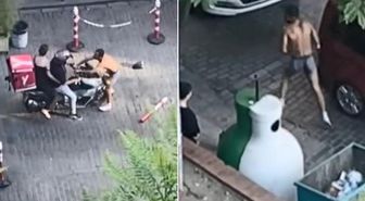 İstanbul'un göbeğinde yarı çıplak yol kesti, dubalarla darbedildi