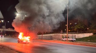 Eskişehir'de Otomobil Yangını: Sürücü Yaralandı