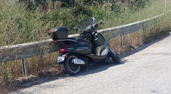 Manavgat'ta motosiklet ile hafif ticari araç çarpıştı: 1 yaralı