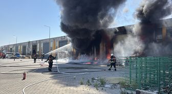 Kayseri'de sünger atölyesinde yangın