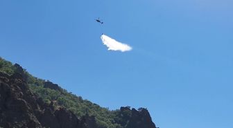 Tunceli'de Munzur Vadisi'ndeki örtü yangını kontrol altına alındı
