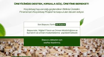 Niğde'de Küçükbaş Projesi Başvuruları Sürüyor