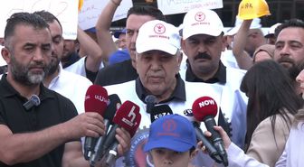 Maden işçilerinden Ankara'da eylem: 'Haklarımızı alıncaya kadar ayrılmayacağız'
