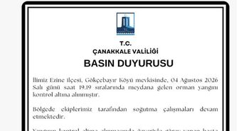 Çanakkale'nin Ezine ilçesindeki orman yangını kontrol altına alındı