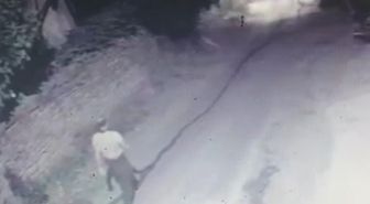 Engelli adamın son anları kamerada