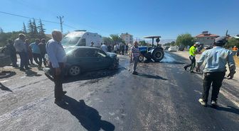 Doğanşehir'de otomobil-traktör çarpıştı: 3 yaralı
