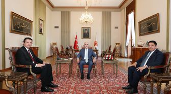 TBMM Başkanı Kurtulmuş, Saadet Partisi Genel Başkanı Arıkan'ı kabul etti