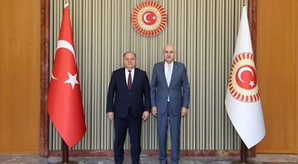 TBMM Başkanı Kurtulmuş, Yargıtay Başkanı Kerkez'i Kabul Etti