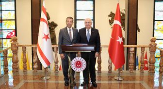 Bakan Güler, KKTC Dışişleri Bakanı Ertuğruloğlu ile Görüştü