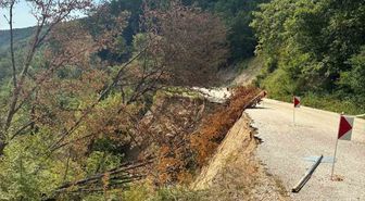 Bolu'da Heyelan Yolu Bir Aydır Kapalı