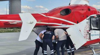 78 Yaşındaki Hasta Helikopter Ambulansla Konya'ya Sevk Edildi