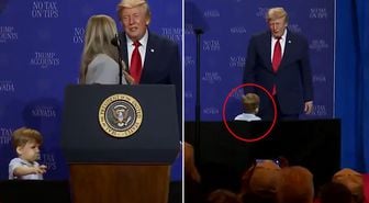 Trump küçük çocuğu son anda kurtardı! Biden göndermesi etkinliğe damga vurdu