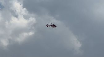 83 yaşındaki hasta helikopter ambulansla sevk edildi