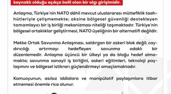 DMM'den Mekke Savunma Anlaşması açıklaması: NATO'ya paralel değil, tamamlayıcı
