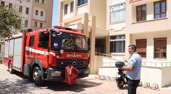 Karaman'da Apartman Dairesinde Yangın