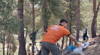 Kilis'te Tahtaköprü Barajı çevresindeki kirliliğe ekipler anında müdahale etti