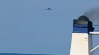 Karadeniz'de Ro-Pax Gemisinde Drone Panigi