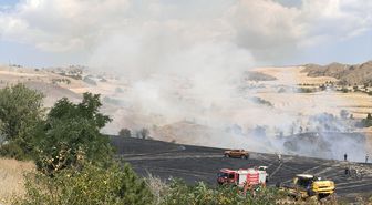 Çankırı'da Buğday Tarlasında Yangın