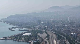 Samsun'da puslu sabah: Havadan görüntülendi