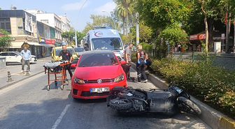 Manavgat'ta motosiklete çarpma: 1 yaralı