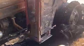 Eskipazar'da Tarlada Yangın: Traktör ve Patoz Kullanılamaz Hale Geldi