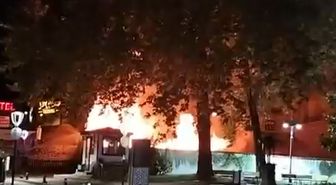 Tarihi Pervane Hamamı'nda Yangın