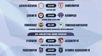 Süper Lig 2. ve 3. hafta programı açıklandı
